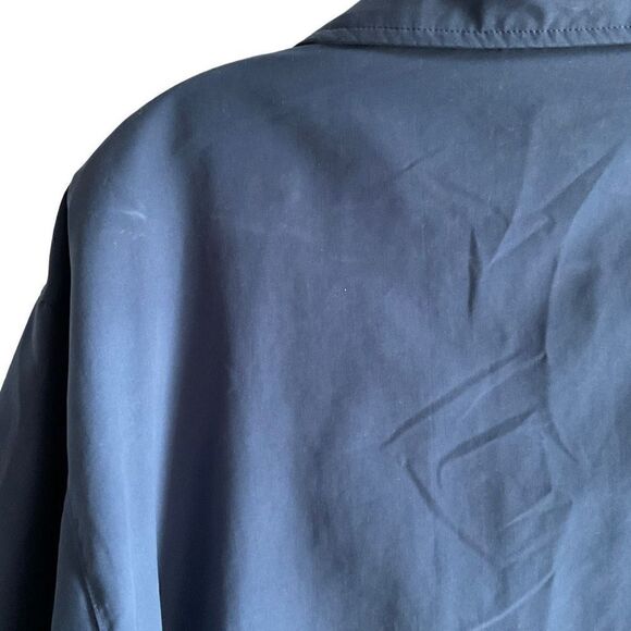 Fox Dress Shirt Collar Snap Button Front Blue 1 Pocket Short Sleeve Men XL - Picture 6 of 13